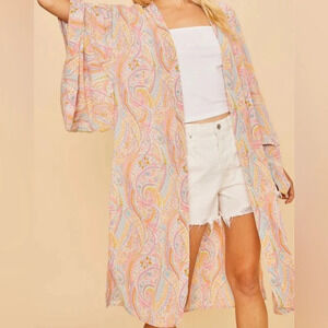 NWT Anniewear Los Angeles Paisley Bohemian Kimono!!